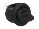 Snap-in on/off toggle switch with LED